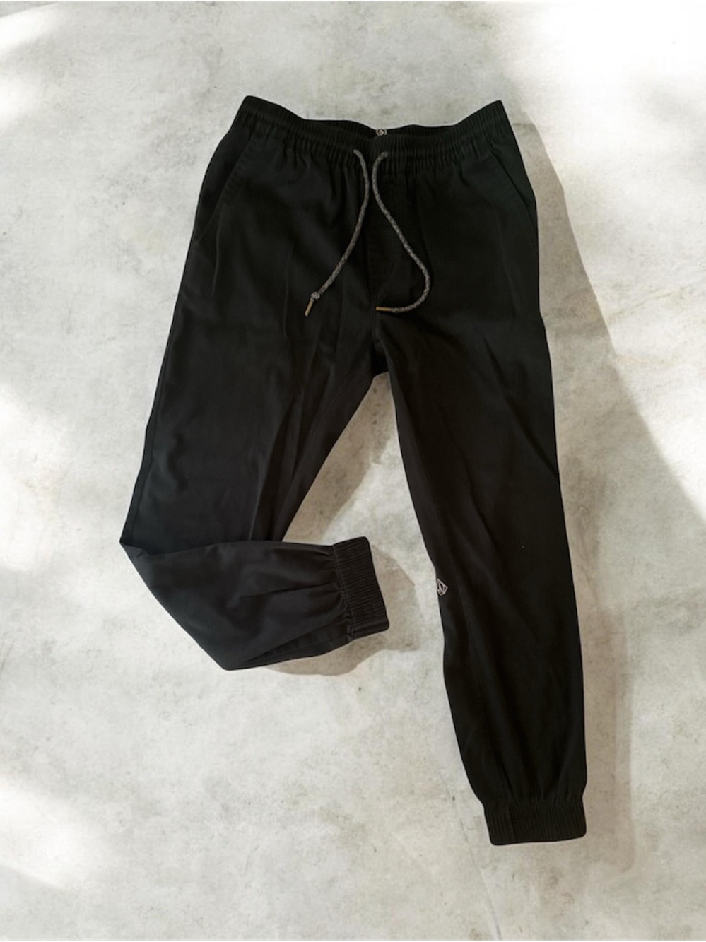 Volcom Men's Black Joggers with Drawstring